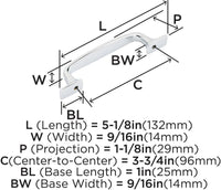 Highland Ridge 3-3/4'' cc Cabinet Pull BP55317