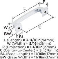 Mulholland 3'' cc Cabinet Pull BP53030