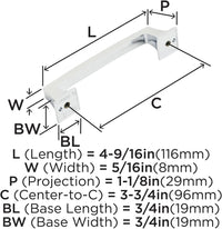 Mulholland 3-3/4'' cc Cabinet Pull BP53031