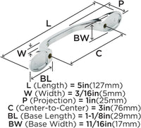 Ravino 3'' cc Cabinet Pull BP21935