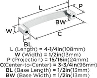 Rift 3-3/4'' cc Cabinet Pull BP36899