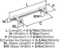 Winsome 3-3/4'' cc Cabinet Pull BP36766