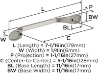 Ravino 5-1/16 inch cc Cabinet Pull BP21937