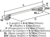 Ravino 6-5/16 inch cc Cabinet Pull BP21938