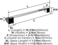 Blackrock Contemporary 18'' Towel Bar BH36003