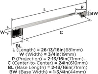 Highland Ridge Transitional 24'' Towel Bar BH36014