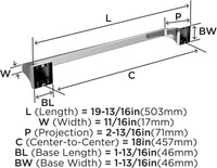 Mulholland Traditional 18'' Towel Bar BH36023