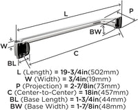 Revitalize Traditional 18'' Towel Bar BH36033