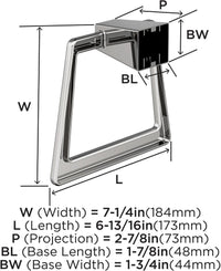 Blackrock Contemporary 6-13/16'' Length Towel Ring BH36002