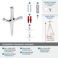 Kodiak Contemporary Triple Prong Wall Hook HBX37016