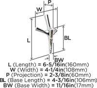 Kodiak Contemporary Triple Prong Wall Hook HBX37016