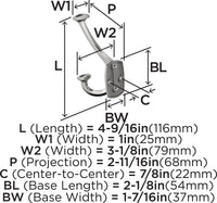Vicinity Traditional Triple Prong Wall Hook H37004