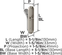 Unison Contemporary Single Prong Wall Hook HBX37012