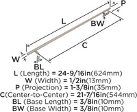 Bar Pulls 21-7/16'' cc Cabinet Pull BP19017
