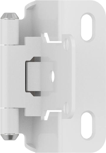 Functional Hardware 1/2'' Overlay Self Closing Partial Wrap Cabinet Hinge - 1 Pair BPR7550