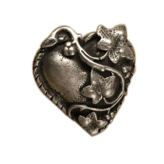 Hearts w/Ivy-Lg Knob 469-1