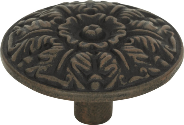 Hammered Medallion Knob 1 1/2'' Rust 138-R