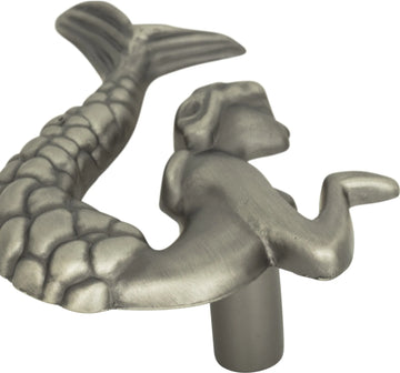 Nautical/Ocean Mermaid Knob Left 2 1/2'' Pewter 190L-P