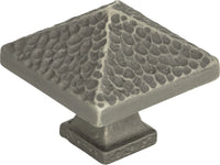 Craftsman Square Knob 1 1/4'' Pewter 2237-NO