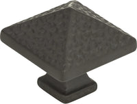 Craftsman Square Knob 1 1/4'' Aged Bronze 2237-O