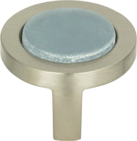 Spa Blue Round Knob 1 1/4''