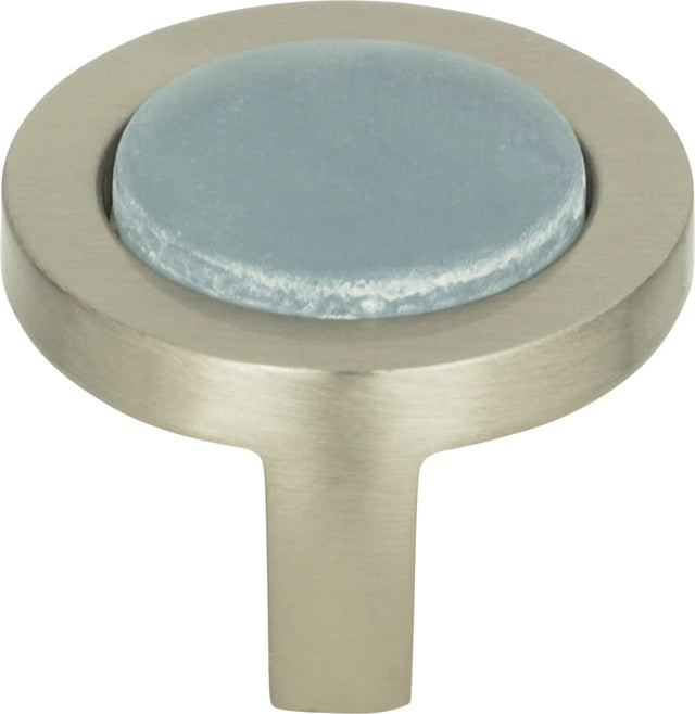 Spa Blue Round Knob 1 1/4''