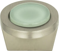 Spa Green Round Knob 1 1/4'' Brushed Nickel 229-GR-BRN