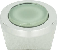 Spa Green Round Knob 1 1/4'' Polished Chrome 229-GR-CH