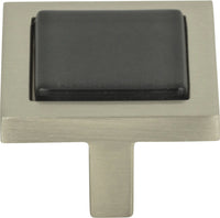 Spa Black Square Knob 1 3/8''