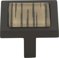 Spa Brown Tiger Square Knob 1 3/8'' Aged Bronze 230-OW-O