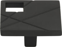 Modernist Left Square Knob 1 1/2'' Matte Black 251L-BL