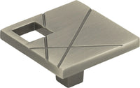Modernist Left Square Knob 1 1/2'' Brushed Nickel 251L-BRN