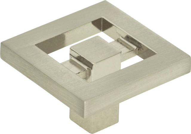 Nobu Square Knob 1 3/8'' Brushed Nickel 260-BRN