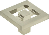 Nobu Square Knob 1 3/8'' Brushed Nickel 260-BRN