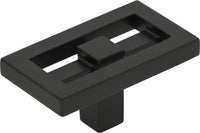 Nobu Rectangle Knob 1 3/4'' Matte Black 261-BL