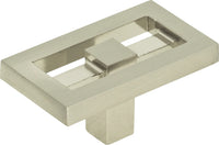 Nobu Rectangle Knob 1 3/4'' Brushed Nickel 261-BRN