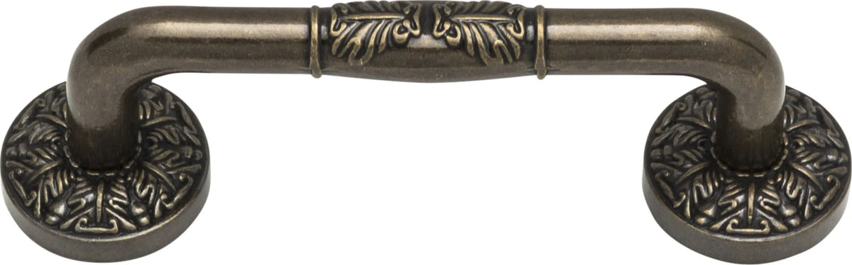 Hammered Medallion Pull 3'' cc Burnished Bronze 264-BB