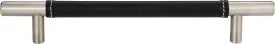 Zanzibar Black Leather Pull 6 5/16'' cc