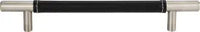 Zanzibar Black Leather Pull 6 5/16'' cc