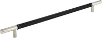 Zanzibar Black Leather Pull 11 5/16'' cc Polished Chrome 282-BL-CH