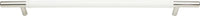 Zanzibar White Leather Pull 11 5/16'' cc Polished Chrome 282-WT-CH