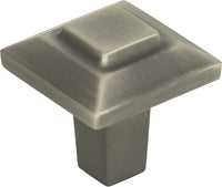 Trocadero Small Square Knob 1'' Pewter 283-P