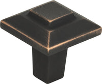 Trocadero Small Square Knob 1'' Venetian Bronze 283-VB