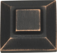 Trocadero Small Square Knob 1'' Venetian Bronze 283-VB