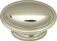 Austen Oval Knob 1 5/16'' Polished Nickel 316-PN