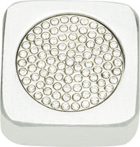 Crystal Square Inset Knob 1'' Matte Chrome 3193-MC
