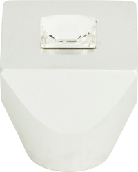 Crystal Square Knob 1'' Matte Chrome 3195-MC