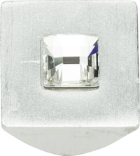 Crystal Square Knob 1'' Matte Chrome 3195-MC
