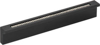 Crystal Bar Inset Thin Pull 3 3/4'' cc Matte Black 3201-BL