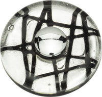 Dream Glass Eclipse Glass Round Knob 1 1/2'' Polished Chrome 3208-CH